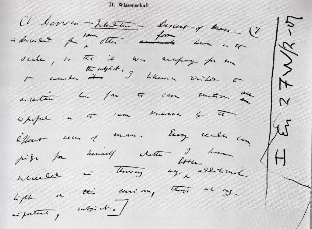 Charles Darwin's Handwriting