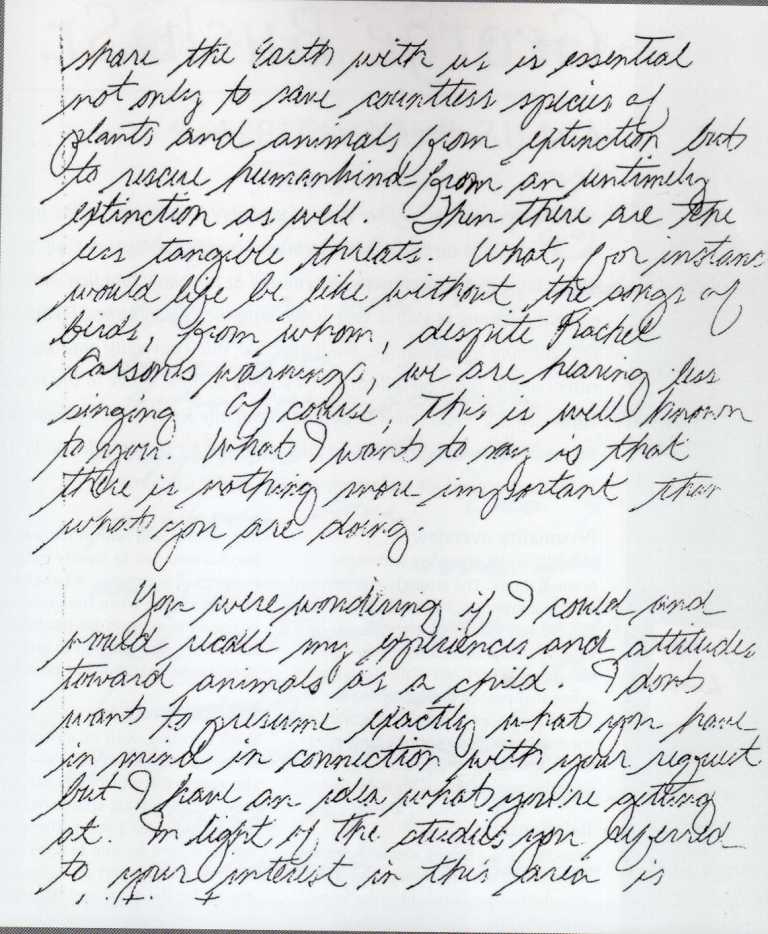 Ted Bundy handwriting